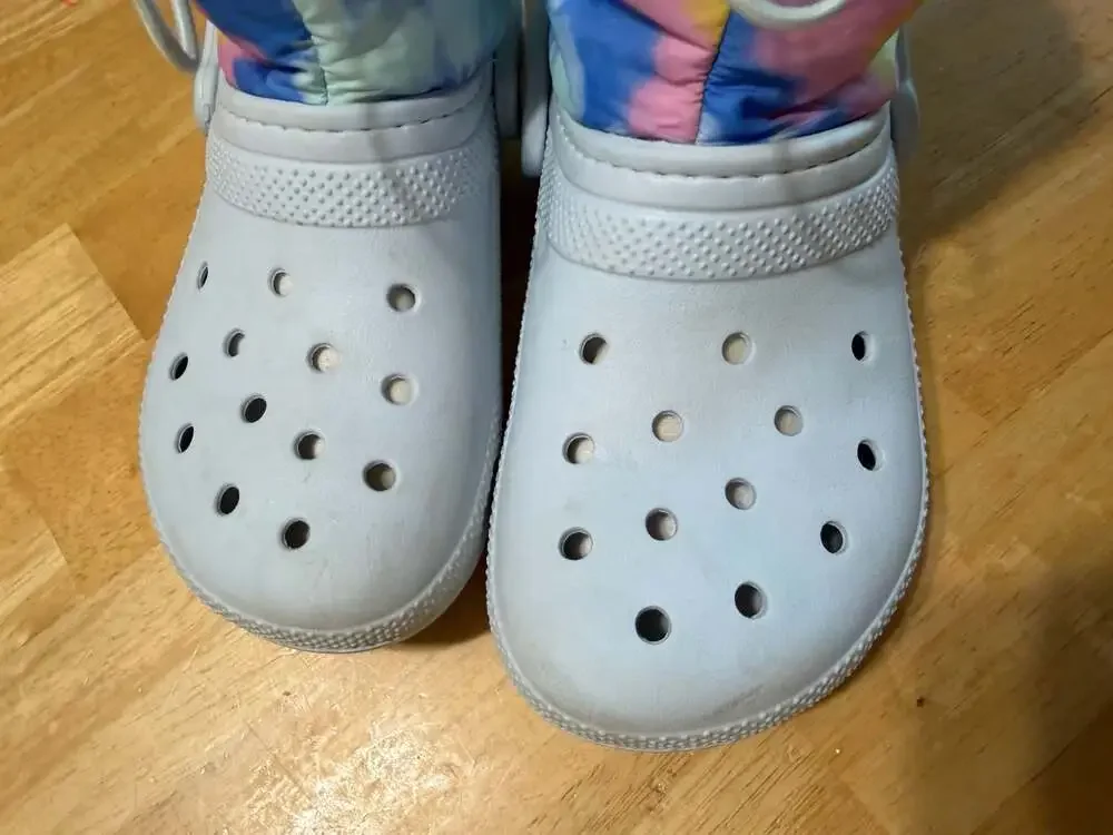 Crocs Classic Lined Neo Puff Tie Dye Winter Boots Mineral Blue Size M4/W6
